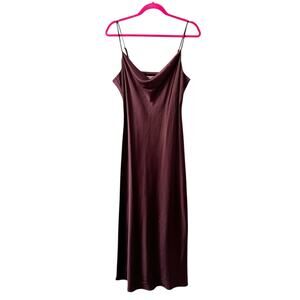 Joe Fresh Slip Maxi Dress Women 10 Cowl Neck Party Cocktail Wedding Guest Formal